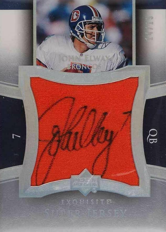 2005 Upper Deck Exquisite Collection Super Jersey John Elway #SJSJE Football Card