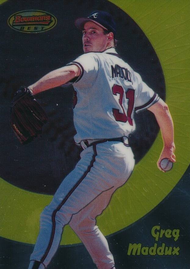 1998 Bowman's Best Greg Maddux #60 Baseball Card