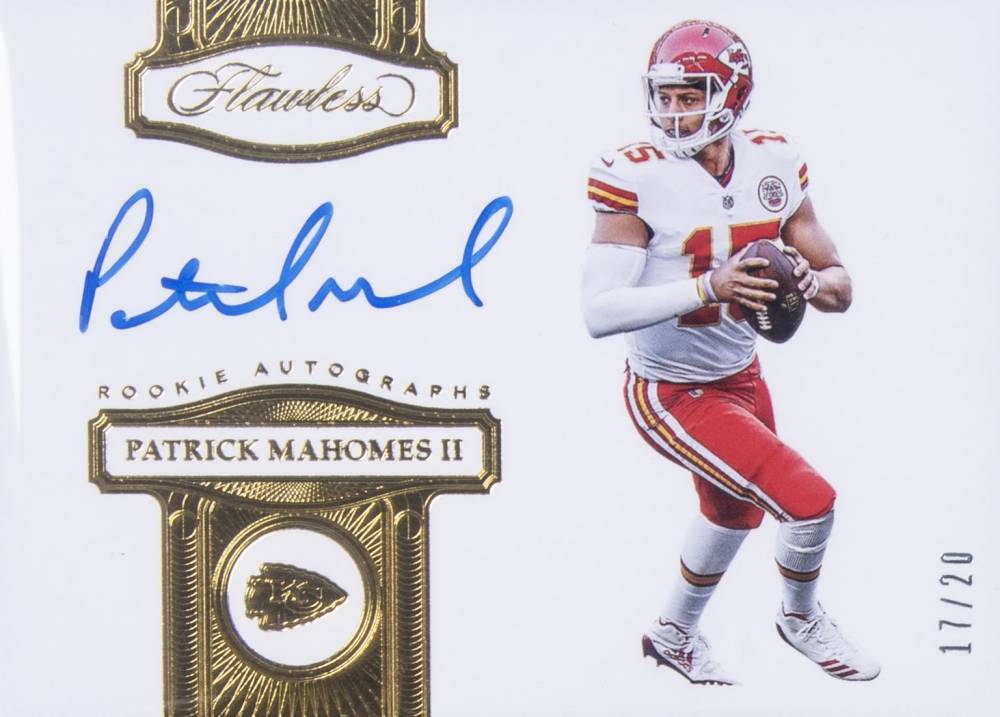 2017 Panini Flawless Rookie Autograph  Patrick Mahomes II #RA-PM Football Card