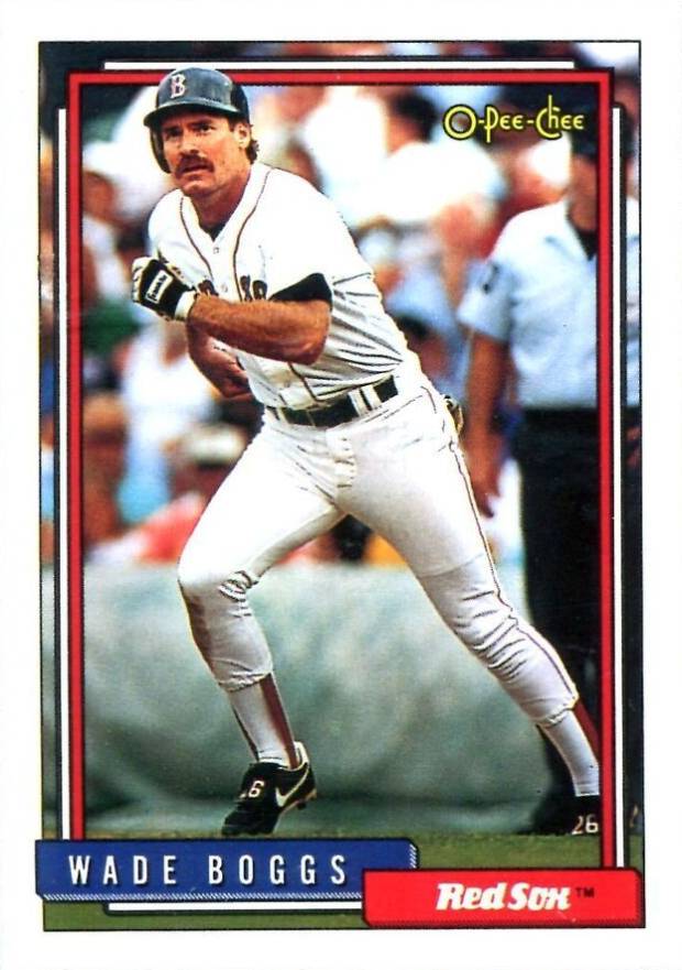 1992 O-Pee-Chee Wade Boggs #10 Baseball Card