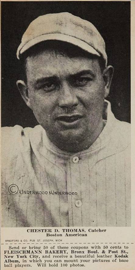 1916 Fleischmann Bakery Chester D. Thomas # Baseball Card