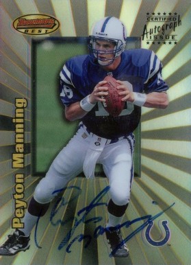 1998 Bowman's Best Autographs Peyton Manning #7A Football Card