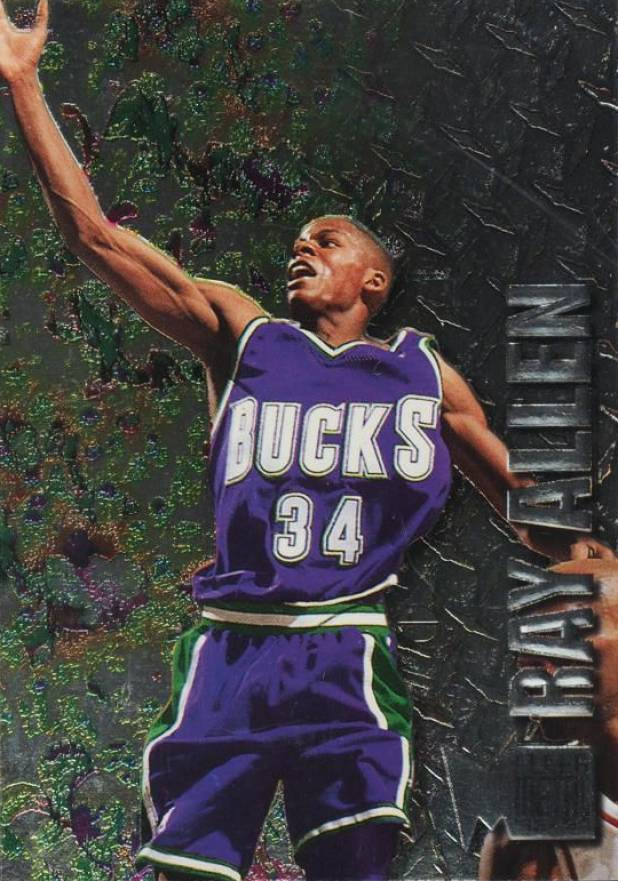 1996 Metal Ray Allen #186 Basketball Card