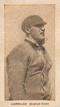 1909 CA Briggs Co. Black & White Bill Carrigan # Baseball Card