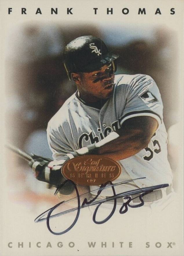 1996 Leaf Signature Autographs Frank Thomas # Baseball Card