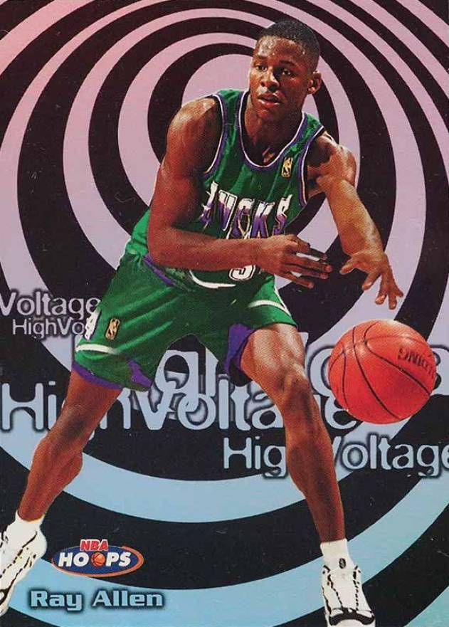 1997 Hoops High Voltage Ray Allen #3 Basketball Card