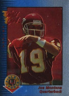 1993 Wild Card Field Force Superchrome Joe Montana #SCF3 Football Card