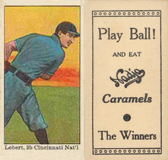 1909 Nadja Caramel Lobert, 3b Cincinnati Nat'l # Baseball Card