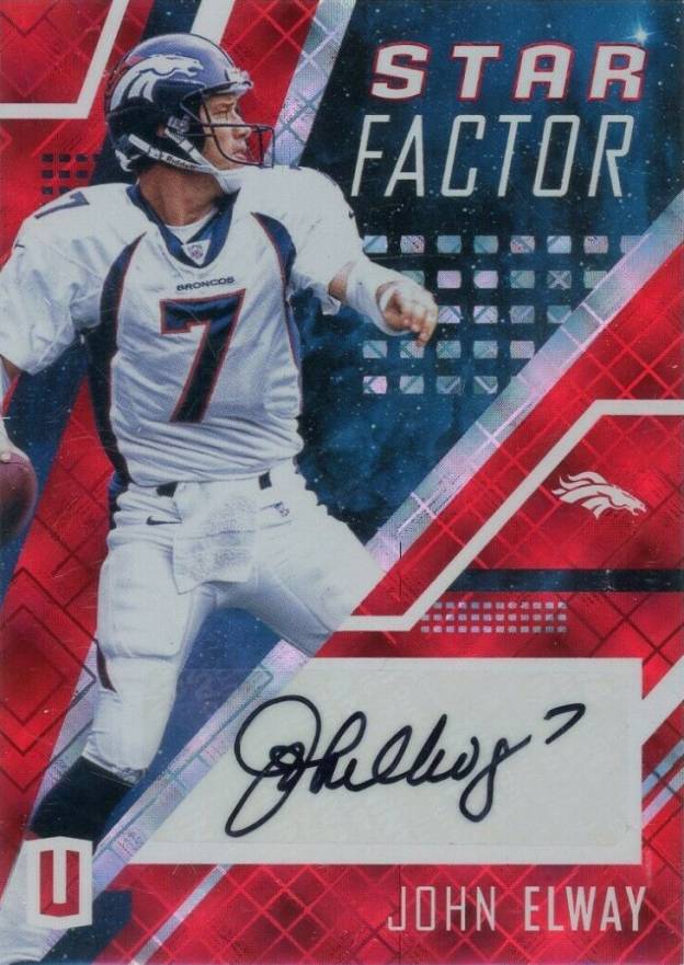 2017 Panini Unparalleled Star Factor  John Elway #SF-JE Football Card