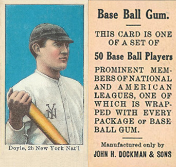 1909 Dockman & Sons Doyle,2b New York Nat'l # Baseball Card