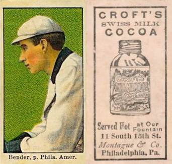 1909 Croft's Cocoa Bender, p. Phila. Am. # Baseball Card