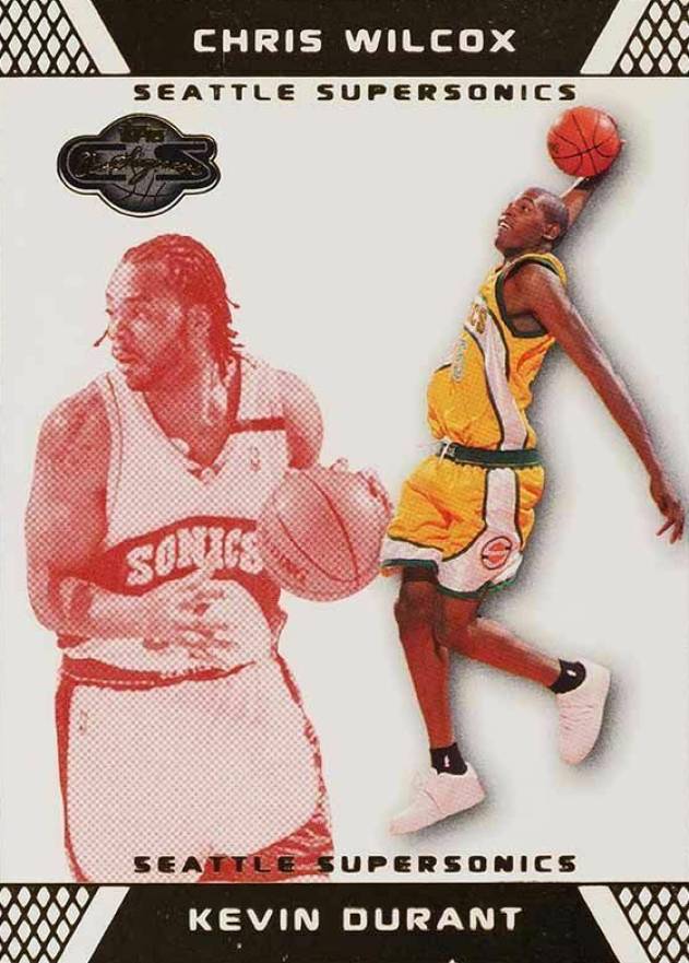 2007 Topps CO-Signers Chris Wilcox/Kevin Durant #88 Basketball Card