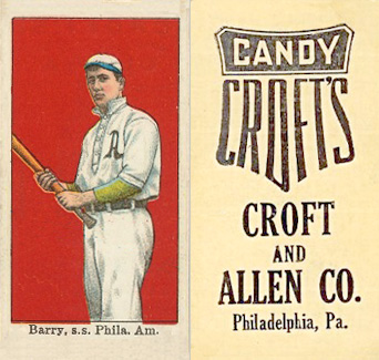 1909 Croft's Candy Barry, s.s. Phila. Am. # Baseball Card