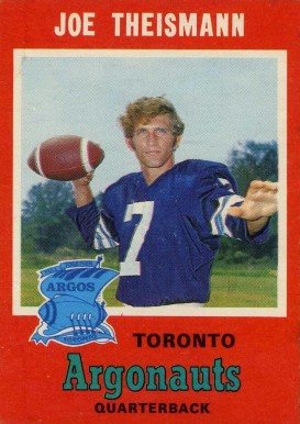 1971 O-Pee-Chee CFL Joe Theismann #13 Football Card