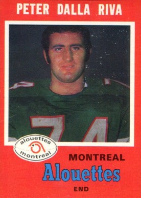 1971 O-Pee-Chee CFL Peter Dalla Riva #106 Football Card