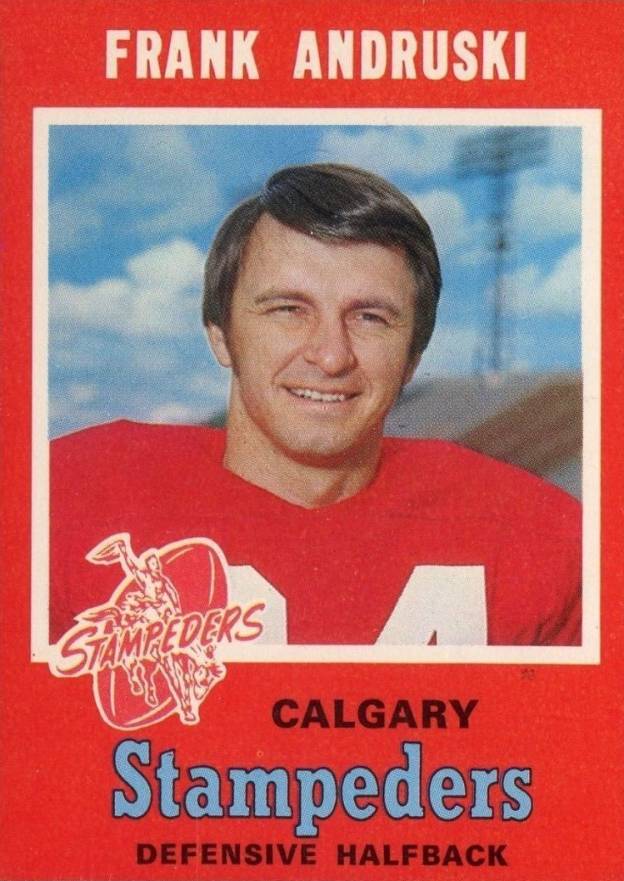 1971 O-Pee-Chee CFL Frank Andruski #118 Football Card