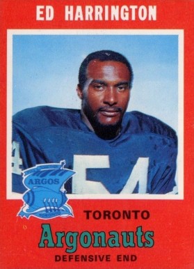 1971 O-Pee-Chee CFL Ed Harrington #4 Football Card