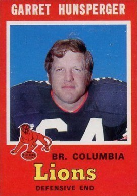 1971 O-Pee-Chee CFL Garret Hunsperger #43 Football Card