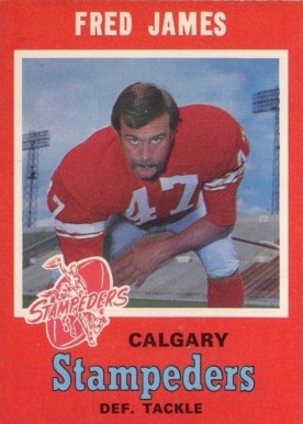 1971 O-Pee-Chee CFL Fred James #127 Football Card