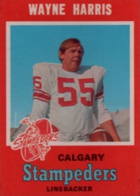 1971 O-Pee-Chee CFL Wayne Harris #123 Football Card