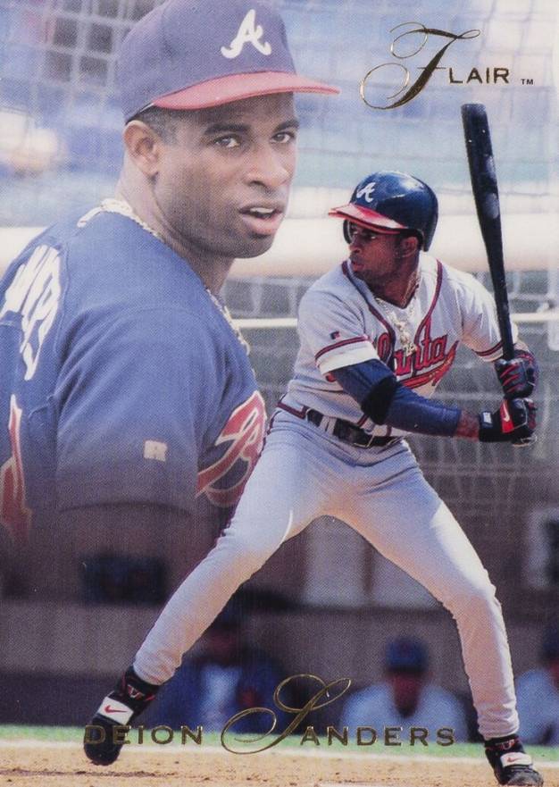 1993 Flair Deion Sanders #10 Baseball Card