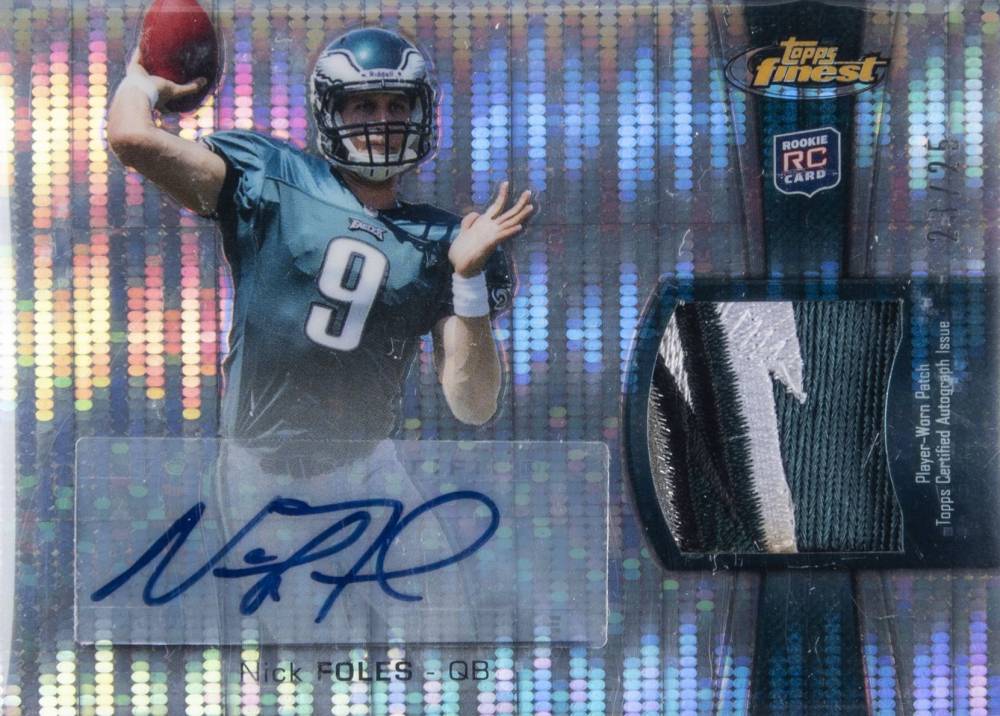 2012 Finest Rookie Patch Autograph Nick Foles #RAPNF Football Card