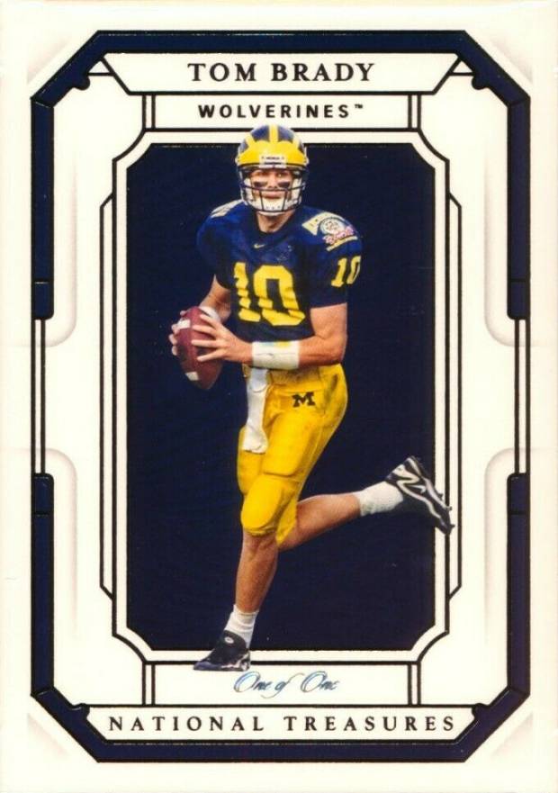 2019 Panini National Treasures Collegiate Tom Brady #1 Football Card