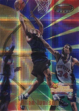 1997 Bowman's Best Allen Iverson #98 Basketball Card