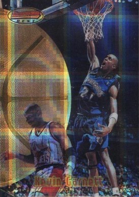 1997 Bowman's Best Kevin Garnett #90 Basketball Card