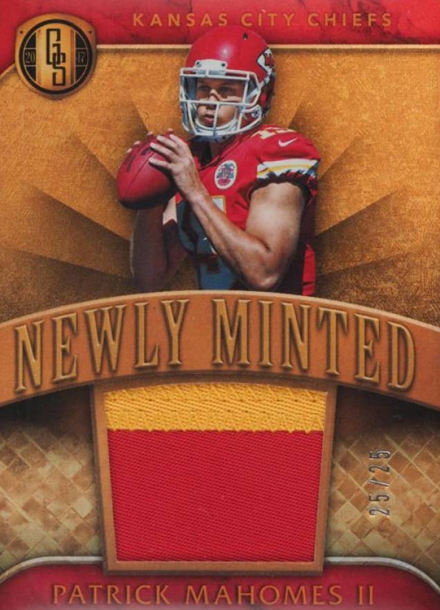 2017 Panini Gold Standard Newly Minted Memorabilia Patrick Mahomes II #7 Football Card