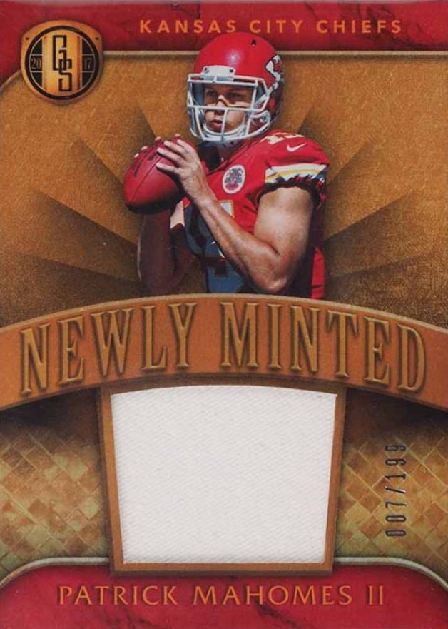 2017 Panini Gold Standard Newly Minted Memorabilia Patrick Mahomes II #7 Football Card