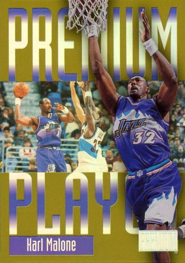 1997 Skybox Premium Premium Player Karl Malone #14 Basketball Card