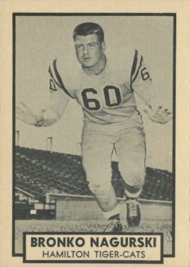 1962 Topps CFL Bronko Nagurski #72 Football Card