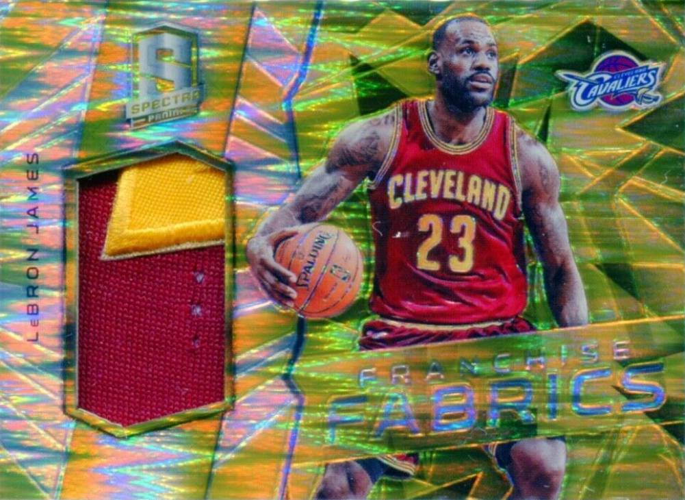 2015  Panini Spectra Franchise Fabrics Prizm LeBron James #23 Basketball Card