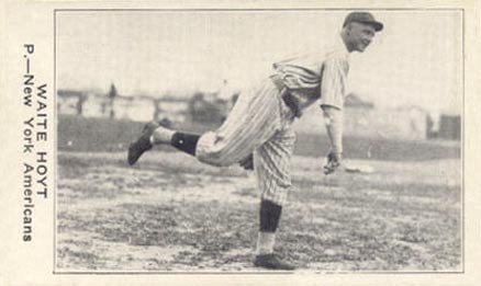 1921 Koester Bread N.Y. Giants/N.Y. Yankees Waite Hoyt # Baseball Card