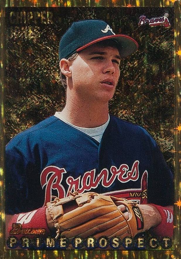 1995 Bowman Gold Foil Chipper Jones #262 Baseball Card