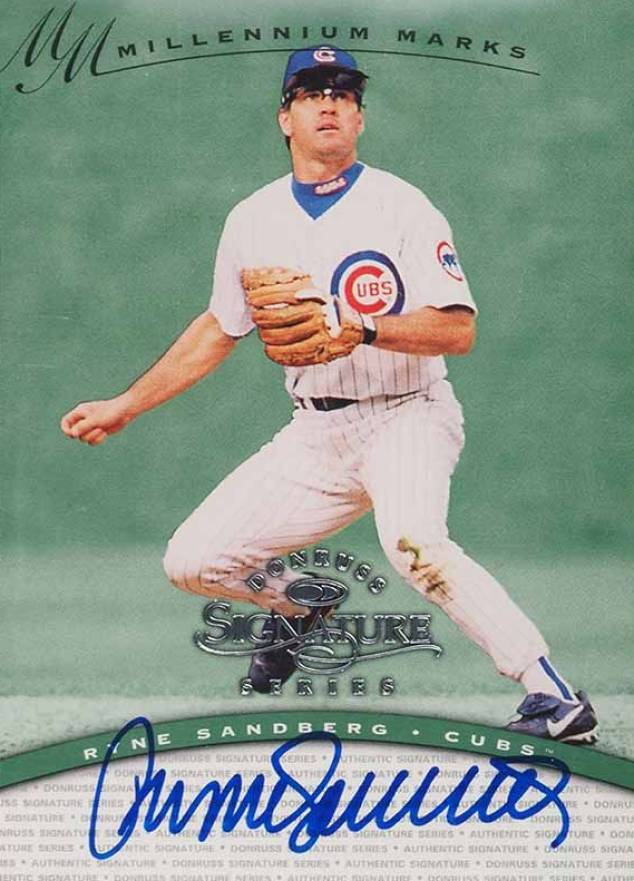 1997 Donruss Signature Millennium Marks Ryne Sandberg # Baseball Card