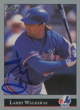 1992 Leaf Larry Walker #201 Baseball Card