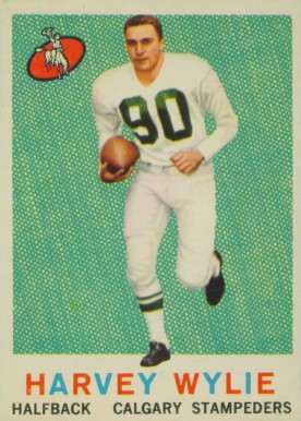 1959 Topps CFL Harvey Wylie #27 Football Card