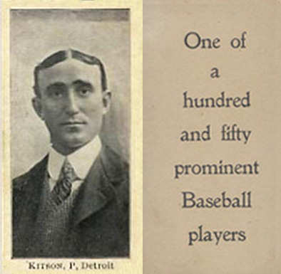 1903 Breisch-Williams (Type 1) !  Kitson, P., Detroit # Baseball Card