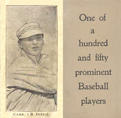 1903 Breisch-Williams (Type 1) !  Carr, 1B, Detroit # Baseball Card