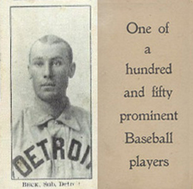 1903 Breisch-Williams (Type 1) !  Beck, Sub., Detroit # Baseball Card