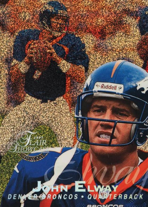 1997 Flair Showcase John Elway #7 Football Card