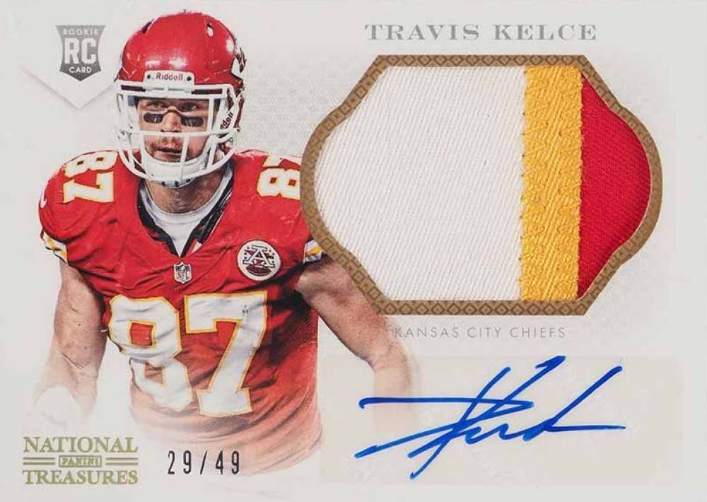 2013 Panini National Treasures Travis Kelce #334 Football Card