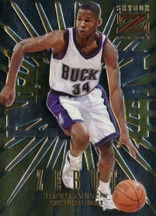 1996 Skybox Z-Force Zebut Ray Allen #2 Basketball Card