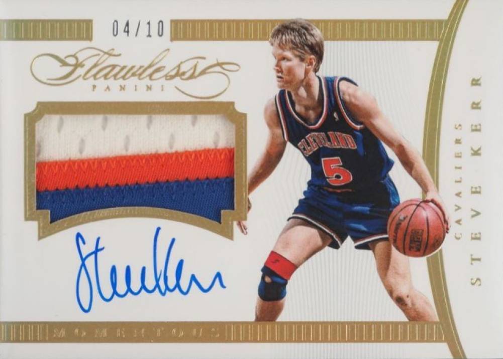 2014 Panini Flawless Momentous Autograph Memorabilia Steve Kerr #MA-SK Basketball Card