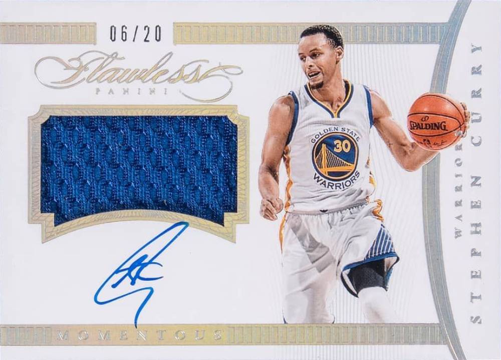 2014 Panini Flawless Momentous Autograph Memorabilia Stephen Curry #MA-SC Basketball Card