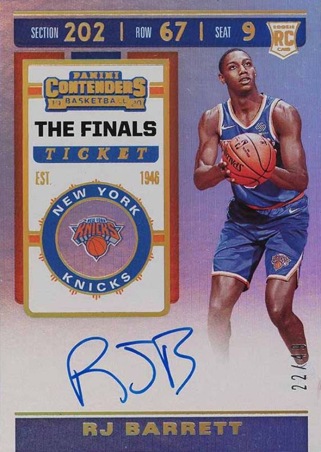 2019 Panini Contenders RJ Barrett #128 Basketball Card