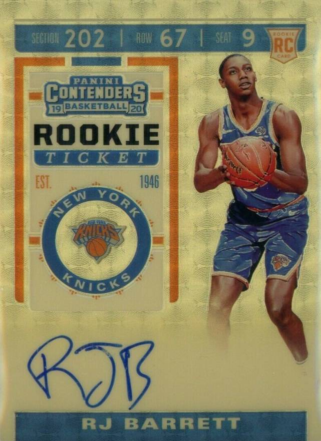 2019 Panini Contenders RJ Barrett #128 Basketball Card