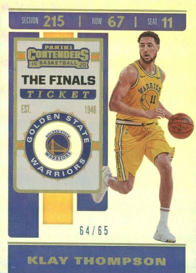 2019 Panini Contenders Klay Thompson #62 Basketball Card